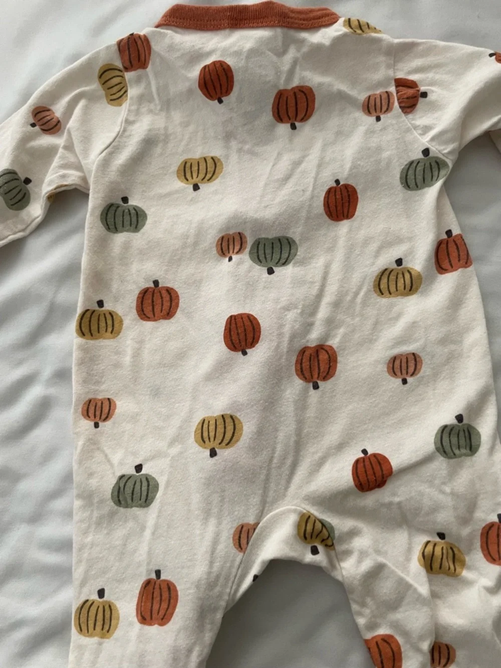 Gerber Newborn Cotton Sleep Footies Zip Pajamas Fall Pumpkins Unisex